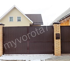 Распашные ворота и калитка серии ADS 400