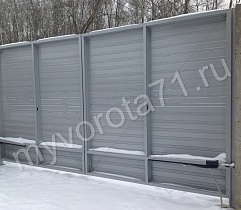 Распашные ворота серии ADS 400, заполнение "алюминий", автоматика Alutech